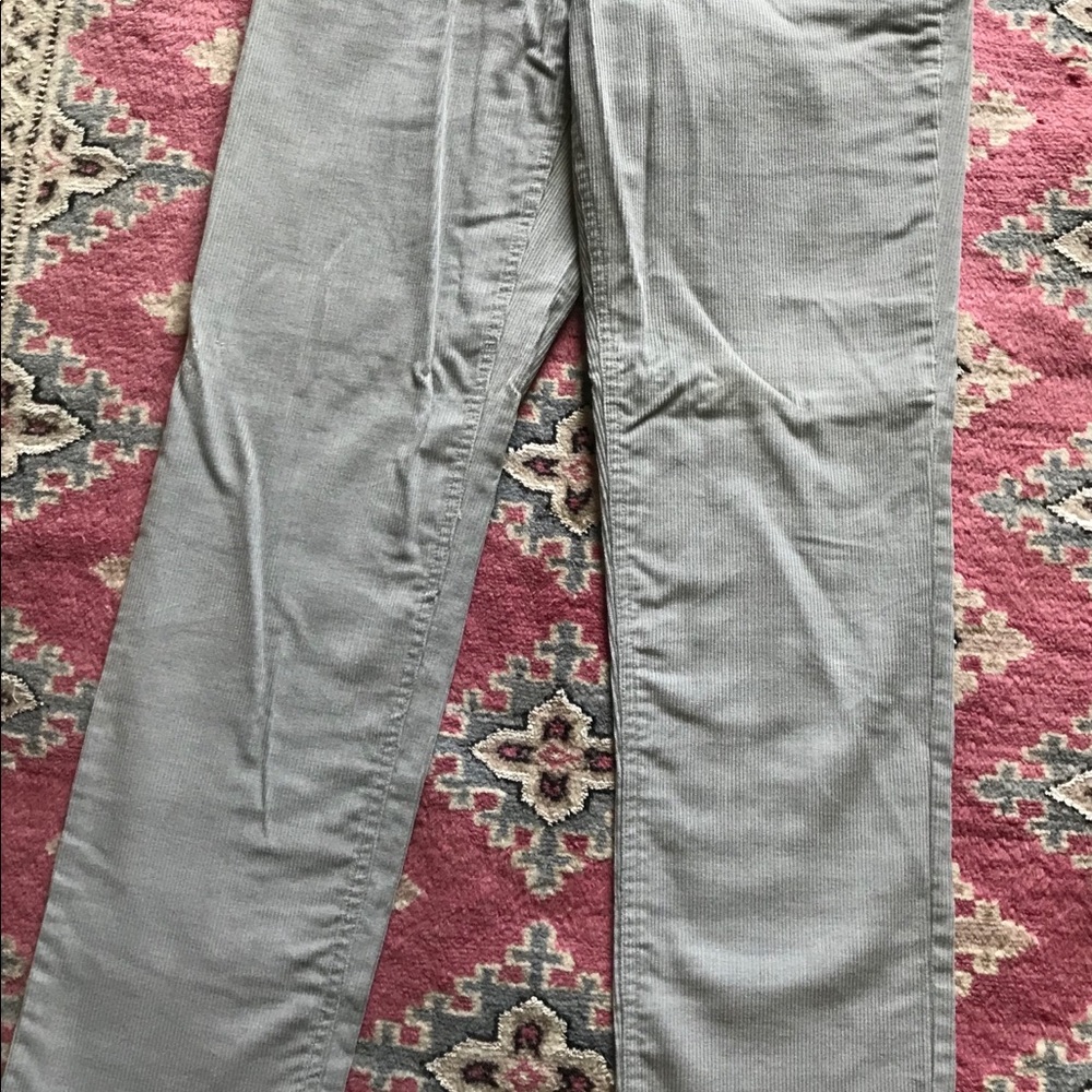 J Crew grey corduroy straight leg pants 4P